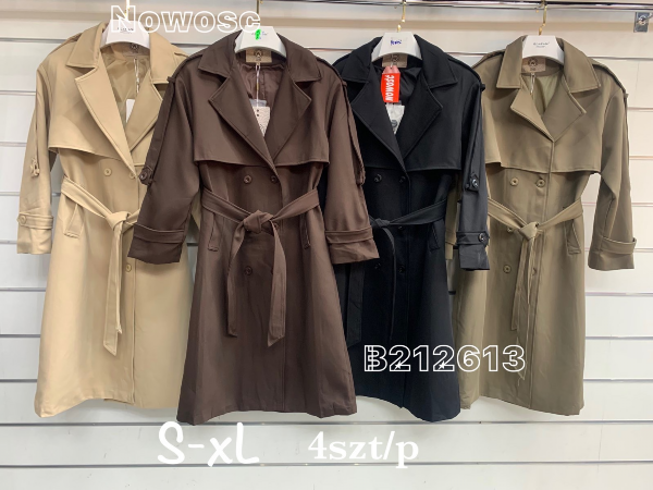 Plaszcze damkie Roz S-XL, 1 Kolor Paczka 4 szt